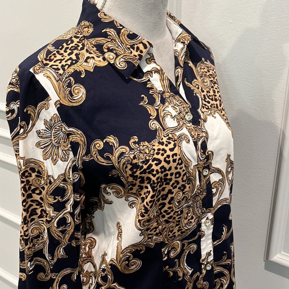 Chico’s Rhinestone Buttons Blouse - Picture 11 of 13